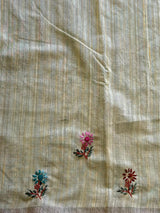Yellow organza tissue saree- PBR51