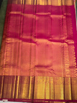 Deep burgundy pure 2g zari Kanchipuram Silk saree - PPURE90