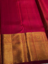 Maroon pure 2g zari Kanchipuram Silk saree - PPURE93