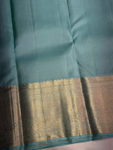 Pastal blue pure Kanchipuram Silk saree - PPURE98