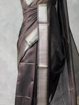 Brown silk cotton saree- PBR49H
