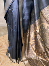 Blue silk cotton saree- PBR49J