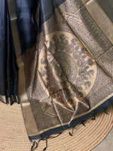 Blue silk cotton saree- PBR49J