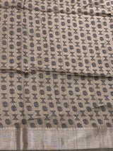 Blue silk cotton saree- PBR49J