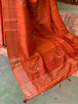 Soft tusser silk saree- PBR52