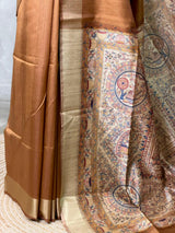 Mustard Yellow silk cotton saree- PBR49M