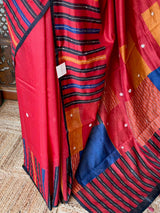 Red chanderi saree: PBR54