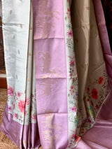 Lilac Pink Soft silk saree: PBR55A