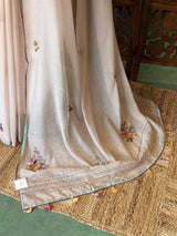 Nude Pink soft Chiffon saree : PBR52F4