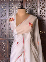 Nude shade soft muslin saree : PBR52H