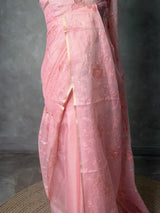 Pastal pink Net kotta saree - PBR34B4