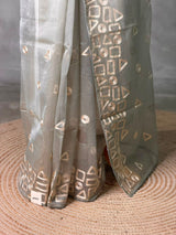 Grey Net kotta saree - PBR34B7