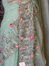 Pastal green Net kotta saree - PBR34B12