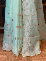 Pastal blue Net kotta saree - PBR34B11