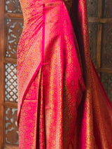 Magenta pure Jamwar Tanchui banarasi saree: PBR56E4