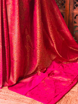 Magenta pure Jamwar Tanchui banarasi saree: PBR56E4