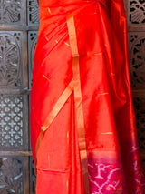 Orange Silk cotton saree- PBR60