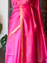 Lotus pink Silk cotton saree- PBR60E