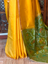 Yellow Silk cotton saree- PBR60F