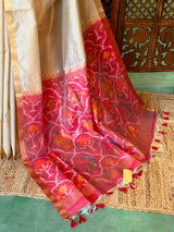 Ivory Silk cotton saree- PBR60I