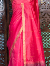 Pink Silk cotton saree- PBR60H