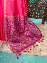 Pink Silk cotton saree- PBR60H