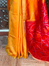Yellow Silk cotton saree- PBR60J