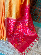 Yellow Silk cotton saree- PBR60J
