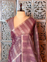 Purple Jute Tissue saree- PBR61D