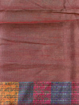 Maroon Jute Tissue saree- PBR61C
