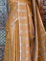 Gold Jute Tissue saree- PBR61B