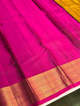 Olive green and magenta Pure Vintage Kanchipuram Silk saree - PPURE110