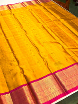 Olive green and magenta Pure Vintage Kanchipuram Silk saree - PPURE110
