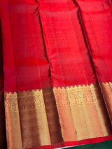 Green and Red Pure Vintage Kanchipuram Silk saree - PPURE114