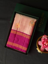 onion pink and Purple Pure Vintage Kanchipuram Silk saree - PPURE120