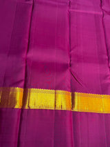Olive green and purple Pure Vintage Kanchipuram Silk saree - PPURE128