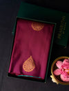 Maroon and aqua Green Pure Kanchipuram Silk saree - PPURE131