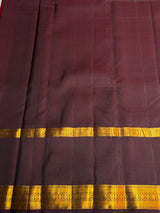 Maroon and Brown Pure Kanchipuram Silk saree - PPURE134