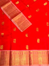 Red and Pink Pure Vintage Kanchipuram Silk saree - PPURE122