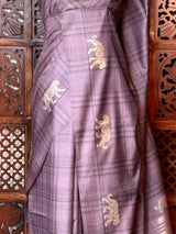 Tiger woven Tusser Silk saree- PBR62E