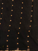 White and black Dola silk saree- PBR57F1