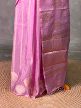 Lotus Pink banarasi silk saree: PBR54ADD