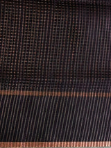Black Tusser Silk saree- PBR63