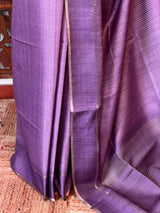 Lavender Tusser Silk saree- PBR63G