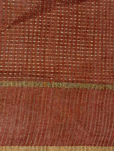 Peach Tusser Silk saree- PBR63C