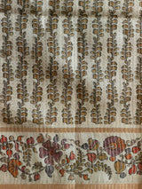 Purple Tusser Silk saree- PBR63K