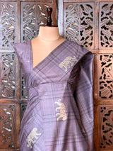 Tiger woven Tusser Silk saree- PBR62D