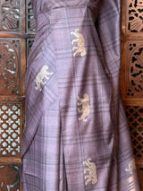 Tiger woven Tusser Silk saree- PBR62D