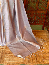 Pastal lavender Tusser Silk saree- PBR63E1