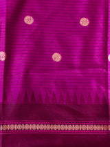 Magenta and maroon Semi banarasi silksaree -PFAZ10